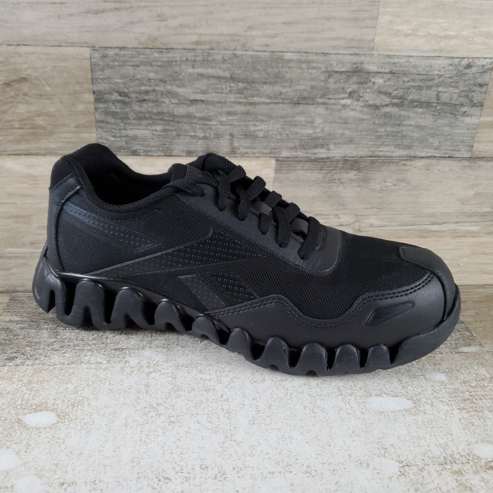Reebok Zig Pulse Womens Work Shoes Sz 8.5 M Black Mesh Composite Toe Lace Up